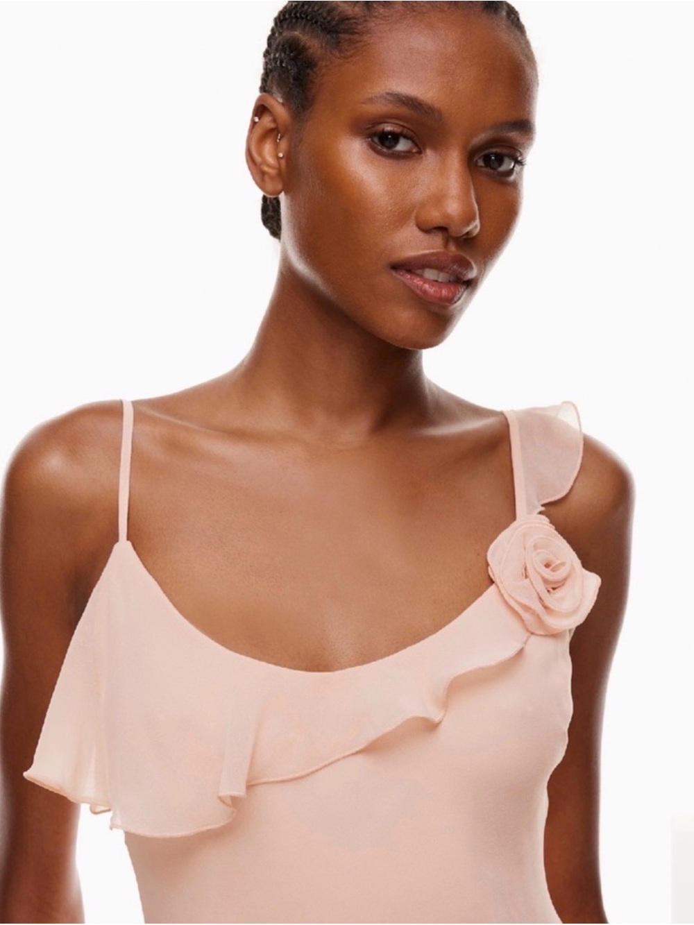 Aritzia Blush Pink Engage Midi Dress - Wedding Guest Dress - Picture 2 of 3